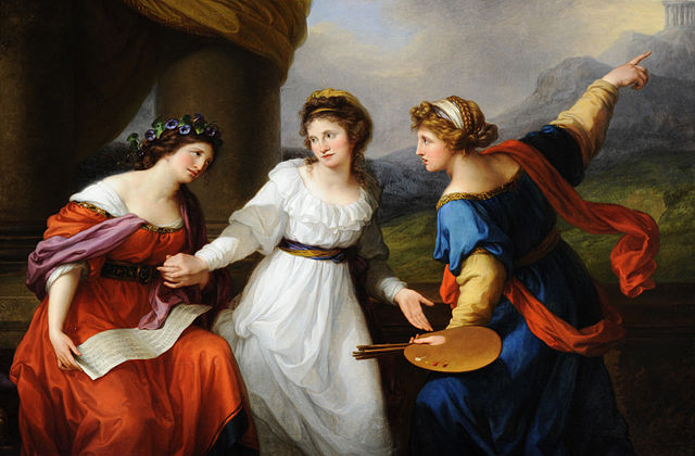 Angelica Kauffman Self-portrait Hesitating Between the Arts of Music and Painting